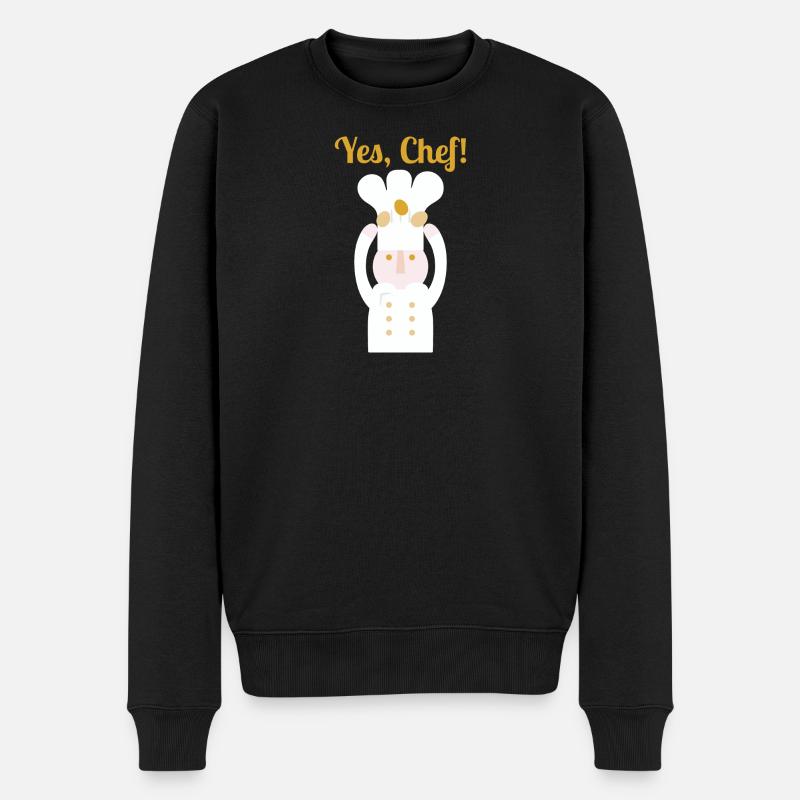 Ja, Chefkoch! l Text - Männer Premium Bio Pullover - Schwarz