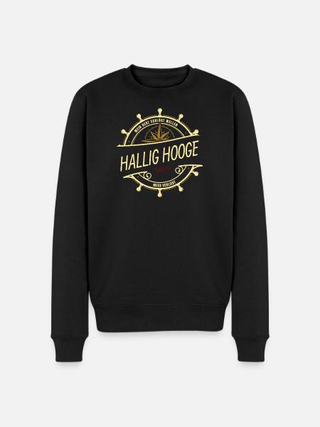Hallig Hooge - Männer Premium Bio Pullover - Schwarz