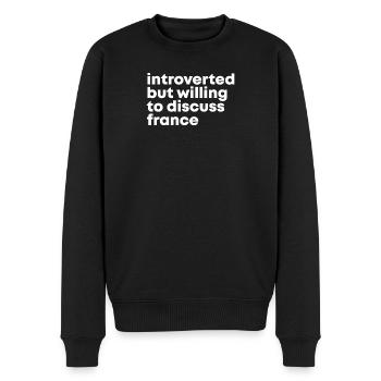 Frankreich - Männer Premium Bio Pullover - Schwarz - Vorne - Nico (187cm)