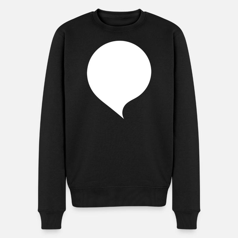 Sprechblase Comic selbst gestalten personalisieren - Männer Premium Bio Pullover - Schwarz