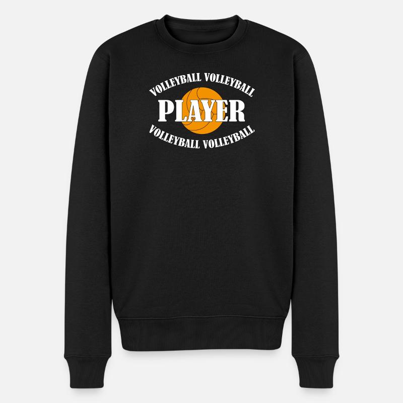 VOLLEYBALL PLAYER - Männer Premium Bio Pullover - Schwarz