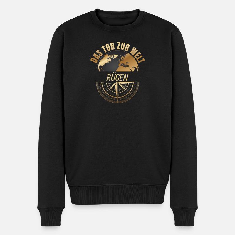 Das Tor zur Welt - Rügen - Männer Premium Bio Pullover - Schwarz