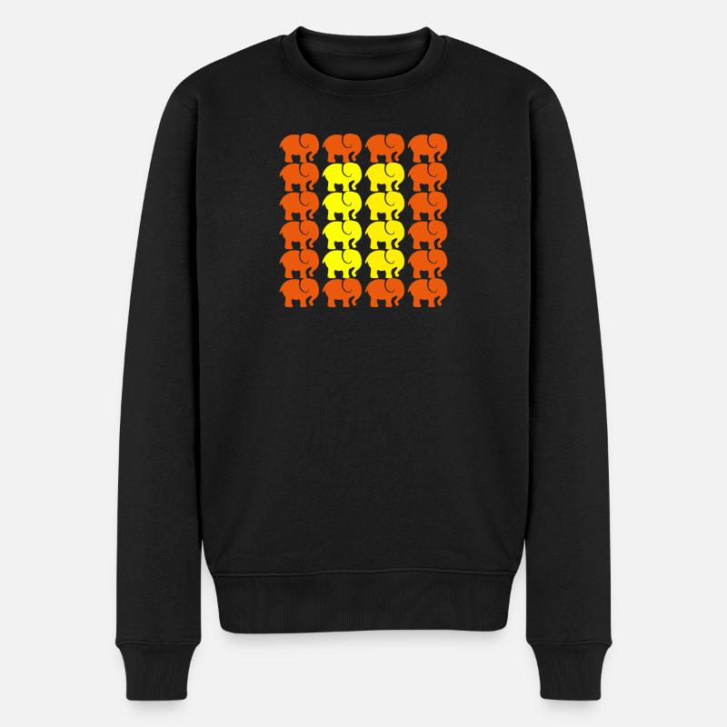 ÉLÉPHANT - Pull Premium bio Homme - noir