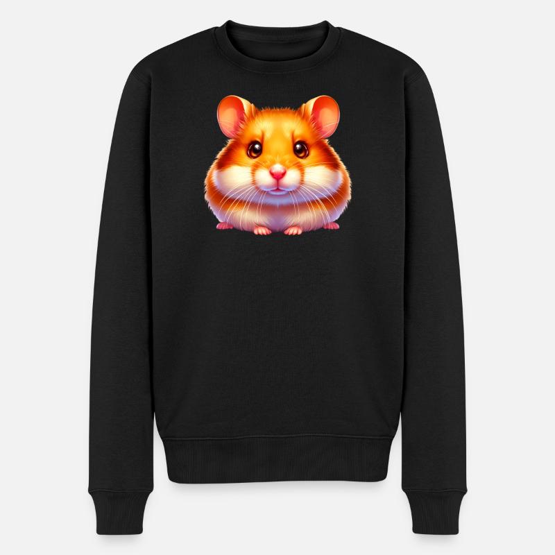 Hamster - Männer Premium Bio Pullover - Schwarz