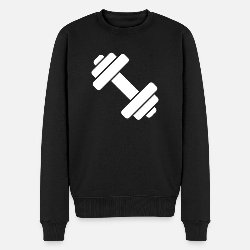 Hanteln - Männer Premium Bio Pullover - Schwarz