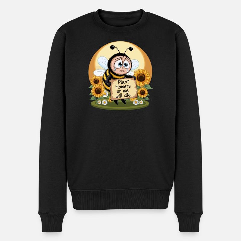Bienen Retten - Männer Premium Bio Pullover - Schwarz