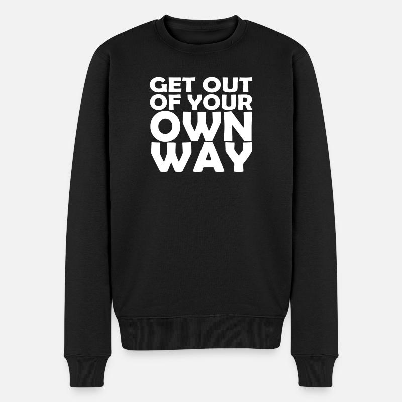 OWN WAY - Männer Premium Bio Pullover - Schwarz