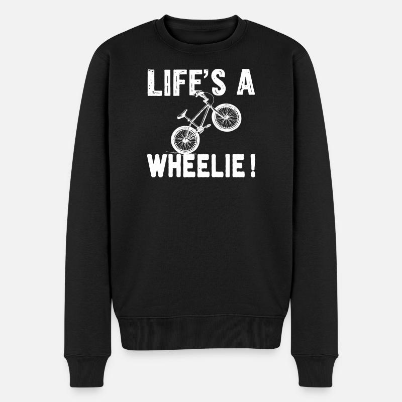 BMX bike fun Wheelie - Pull Premium bio Homme - noir