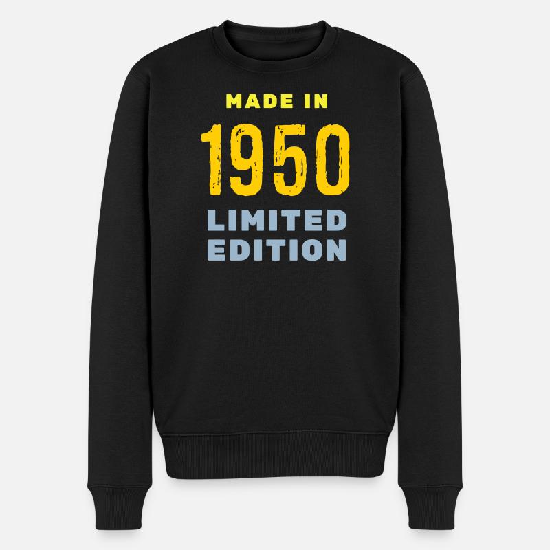 1950 - Männer Premium Bio Pullover - Schwarz