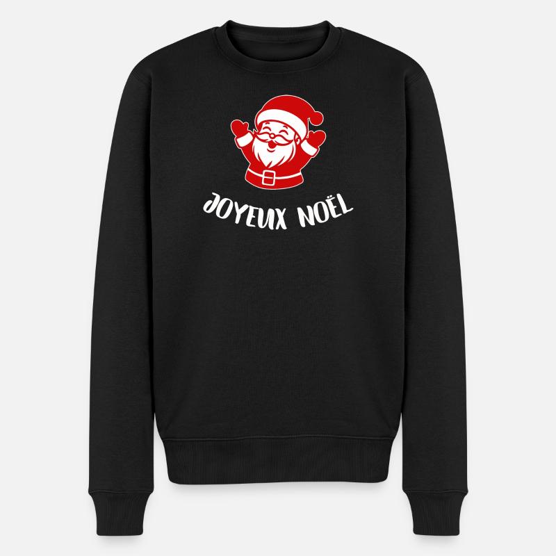 Frohe Weihnachten - Männer Premium Bio Pullover - Schwarz