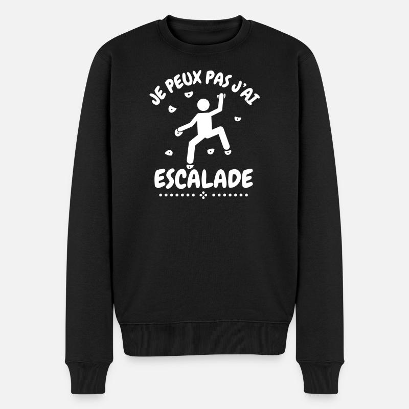 Je peux pas j'ai escalade - Pull Premium bio Homme - noir