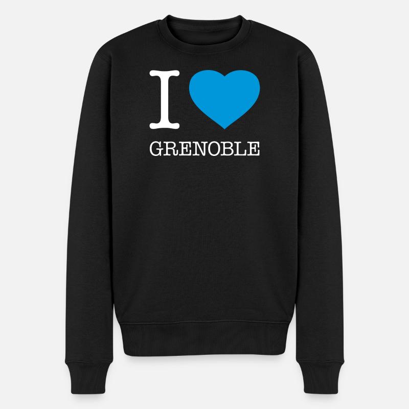 J’ADORE GRENOBLE - Pull Premium bio Homme - noir