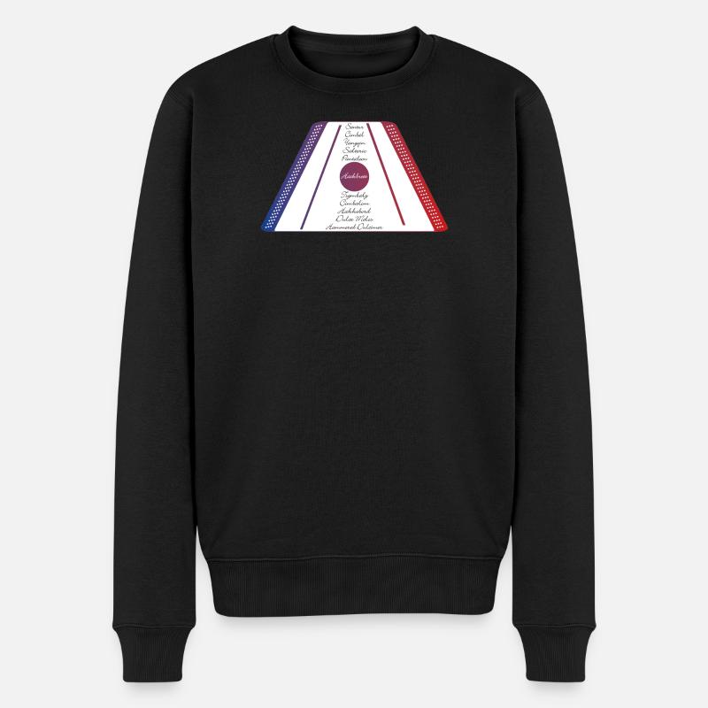 Hackbrett blau rot - Männer Premium Bio Pullover - Schwarz