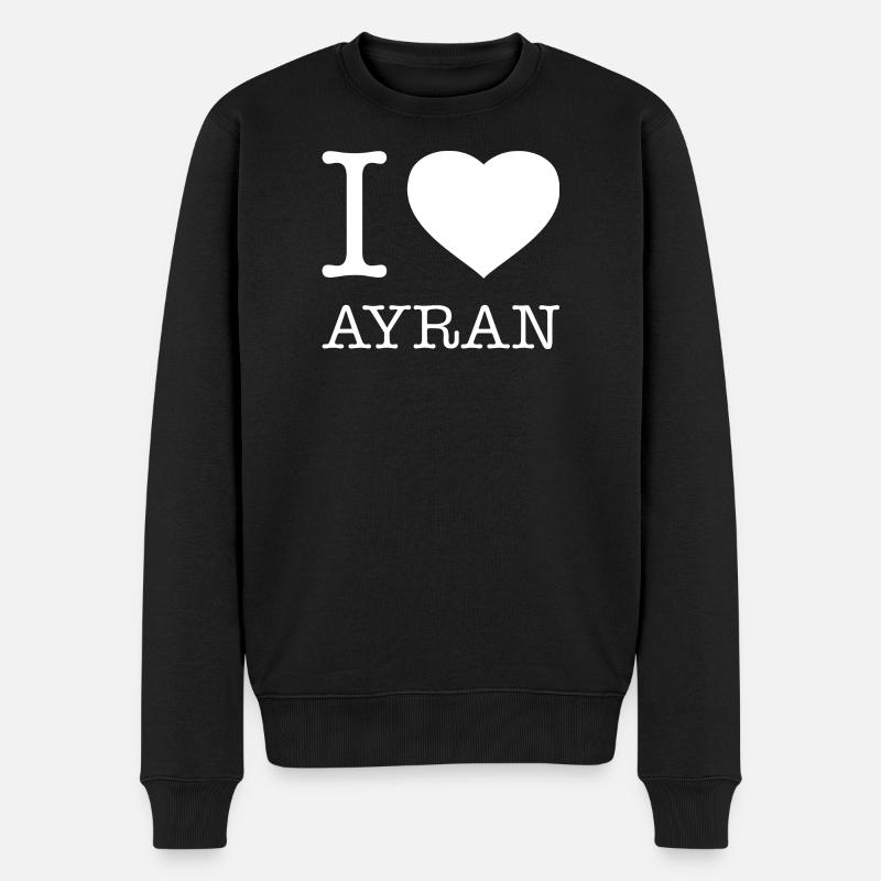 J’ADORE AYRAN - Pull Premium bio Homme - noir