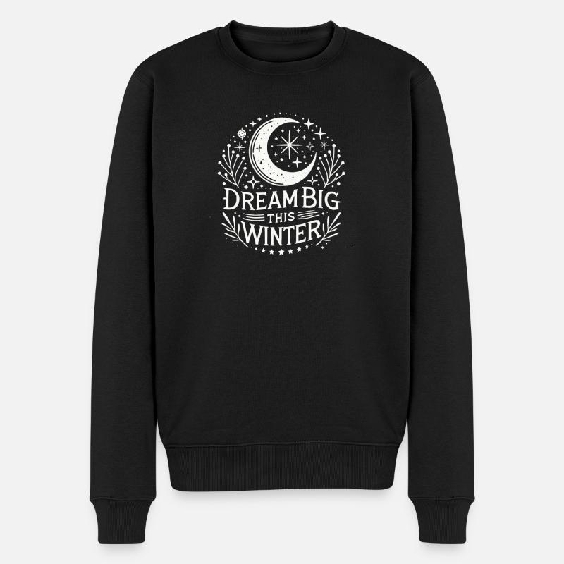 Dream Big This Winter - Männer Premium Bio Pullover - Schwarz