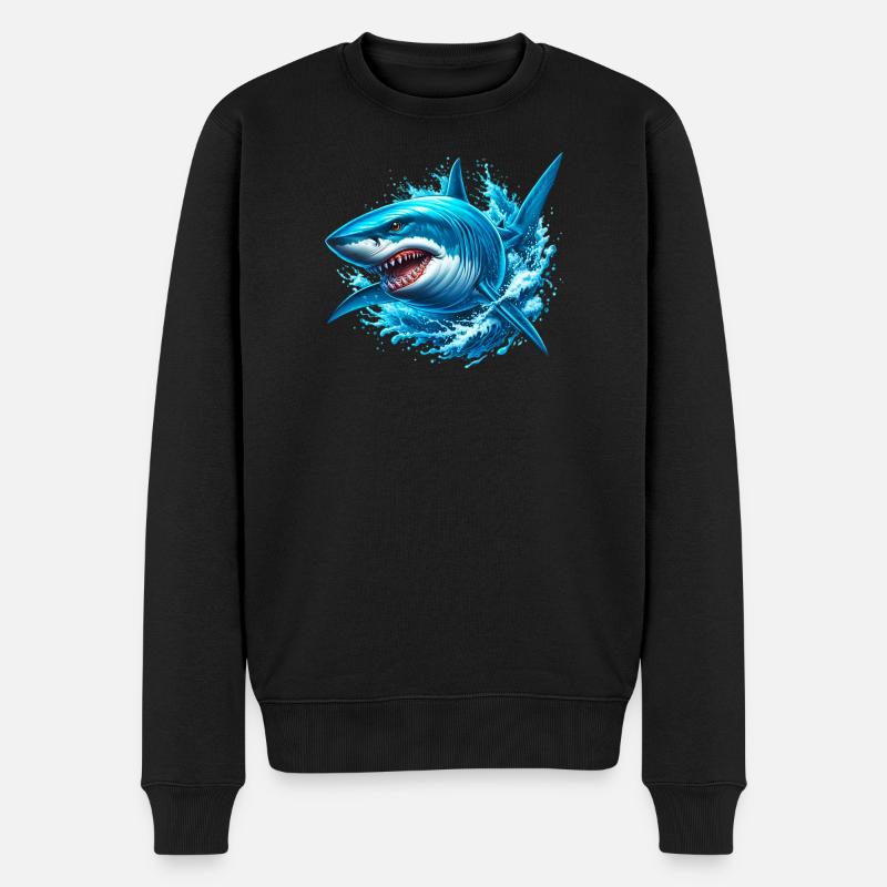 Requin - Pull Premium bio Homme - noir