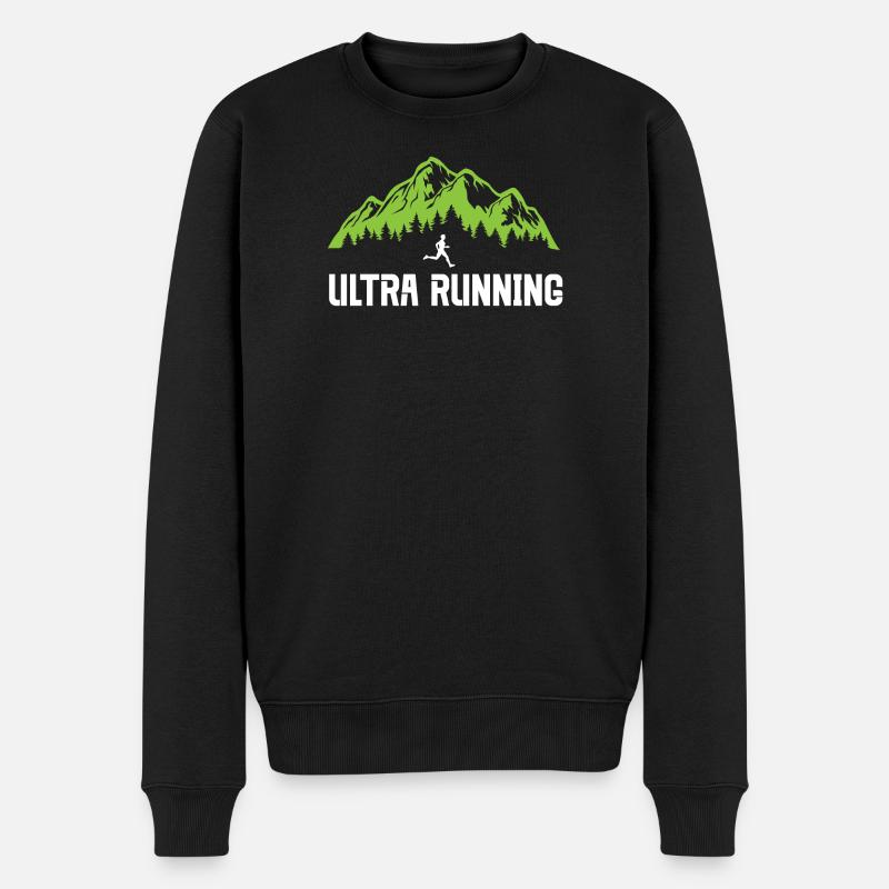 Course sur sentier - Pull Premium bio Homme - noir