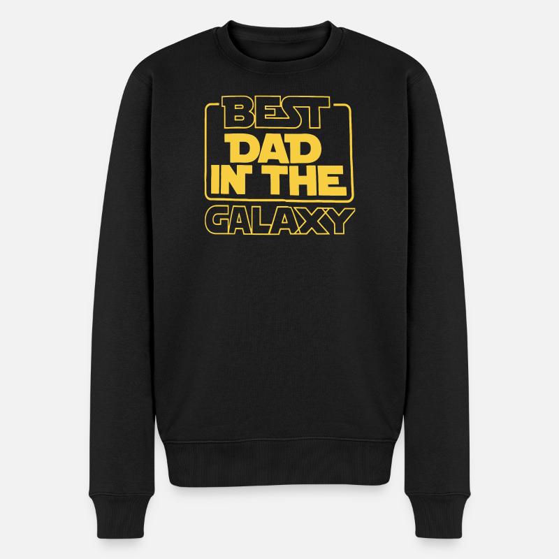 Meilleur papa de la galaxie - Pull Premium bio Homme - noir