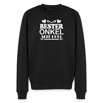 Bester Onkel seit 1999 - Männer Premium Bio Pullover - Schwarz - Vorne - Nico (187cm)