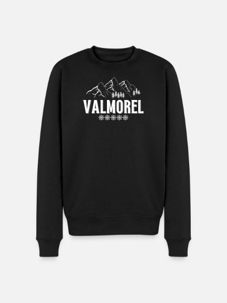 VALMOREL, ski resort, ski area - Men's Premium Organic Jumper - black