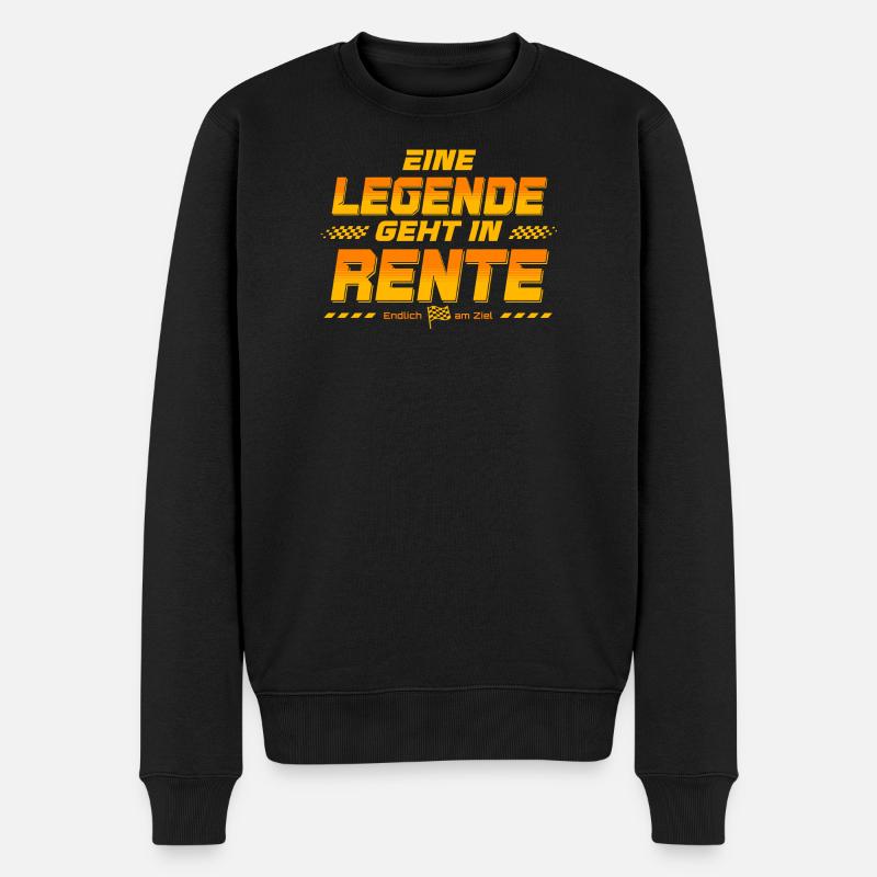 Eine Legende geht in Rente - Männer Premium Bio Pullover - Schwarz