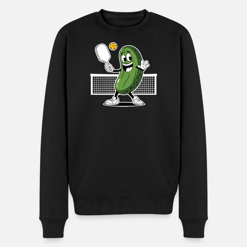 Dill mit Pickleball-Spieler - Männer Premium Bio Pullover - Schwarz