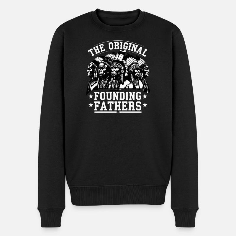 Die ursprünglichen Gründerväter - Männer Premium Bio Pullover - Schwarz