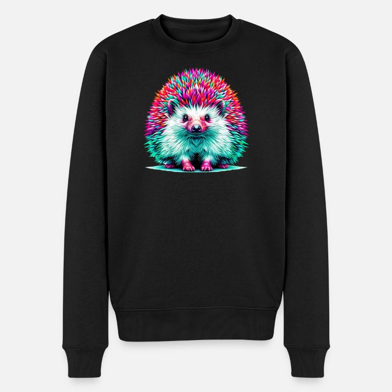 Igel - Männer Premium Bio Pullover - Schwarz