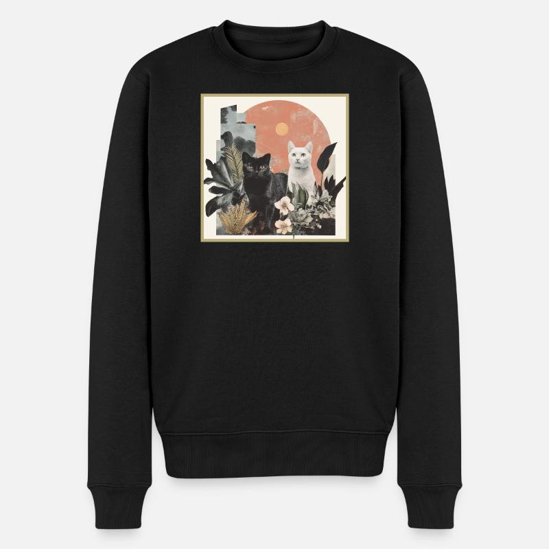 collage de chats - Pull Premium bio Homme - noir