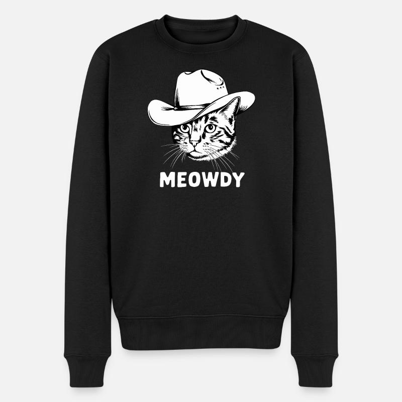 Miauige Katze - Männer Premium Bio Pullover - Schwarz