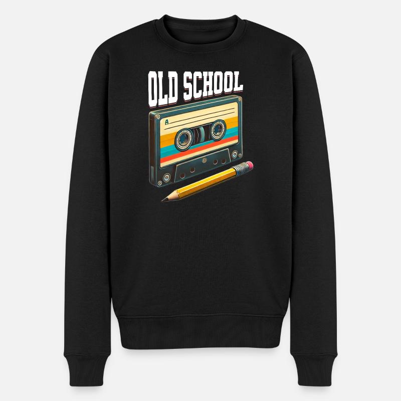 Kassette Old School Kassette Mixtape - Männer Premium Bio Pullover - Schwarz