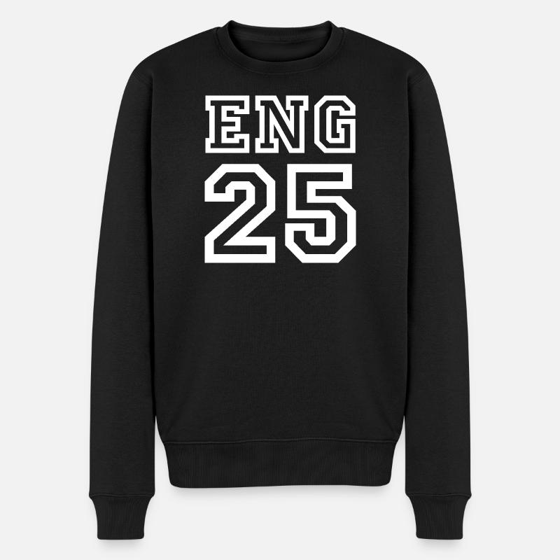 ENGLAND - Männer Premium Bio Pullover - Schwarz