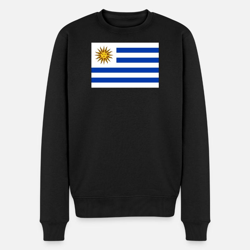 Uruguay - Männer Premium Bio Pullover - Schwarz