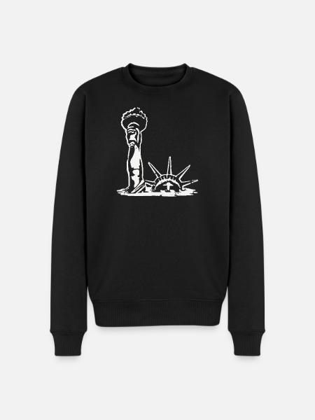 The Statue of Liberty drowns - Men's Premium Organic Jumper - black