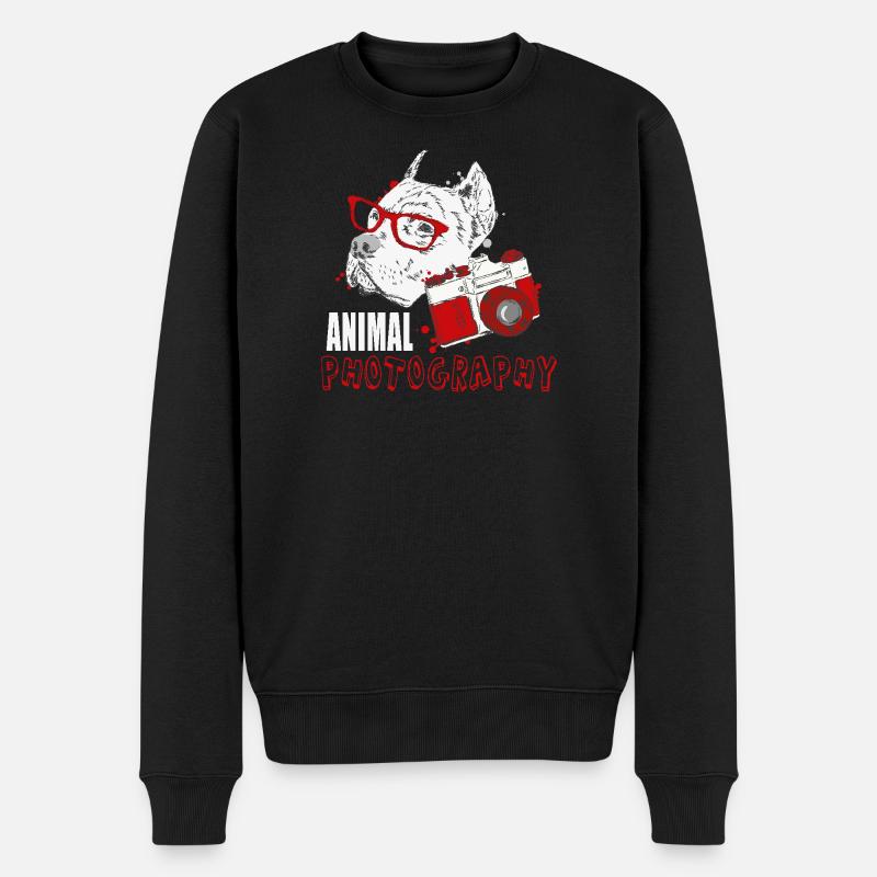 Animal Photography - Männer Premium Bio Pullover - Schwarz