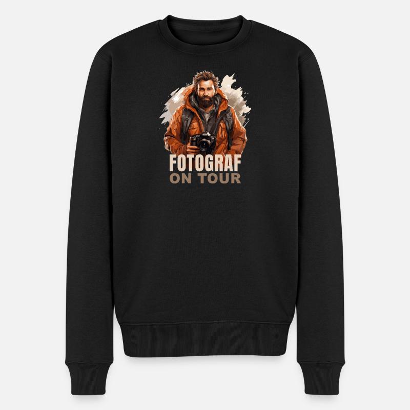 Fotograf on Tour - Männer Premium Bio Pullover - Schwarz