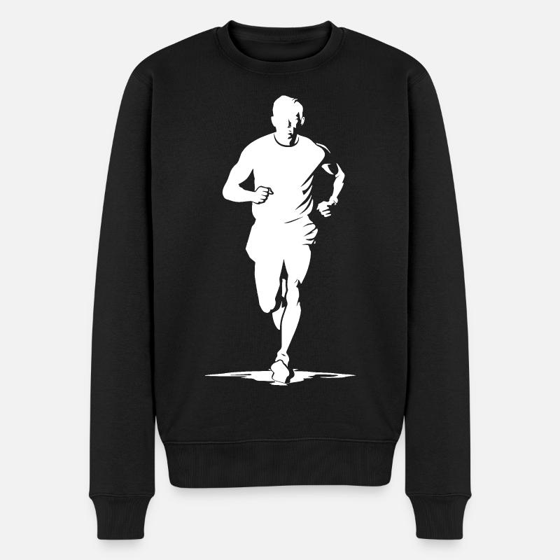 Jogger - Männer Premium Bio Pullover - Schwarz