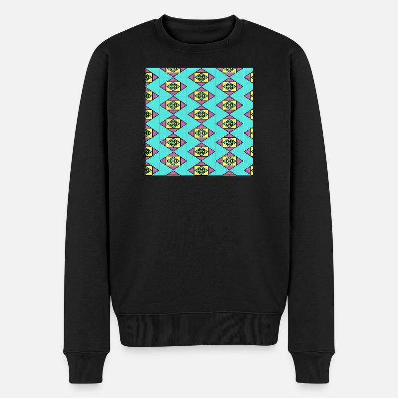 Cubisme répétitif - Pull Premium bio Homme - noir