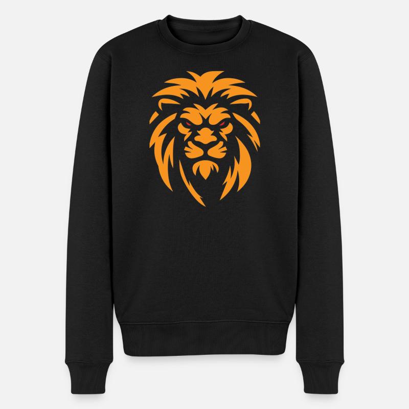 Lion en colère - Pull Premium bio Homme - noir