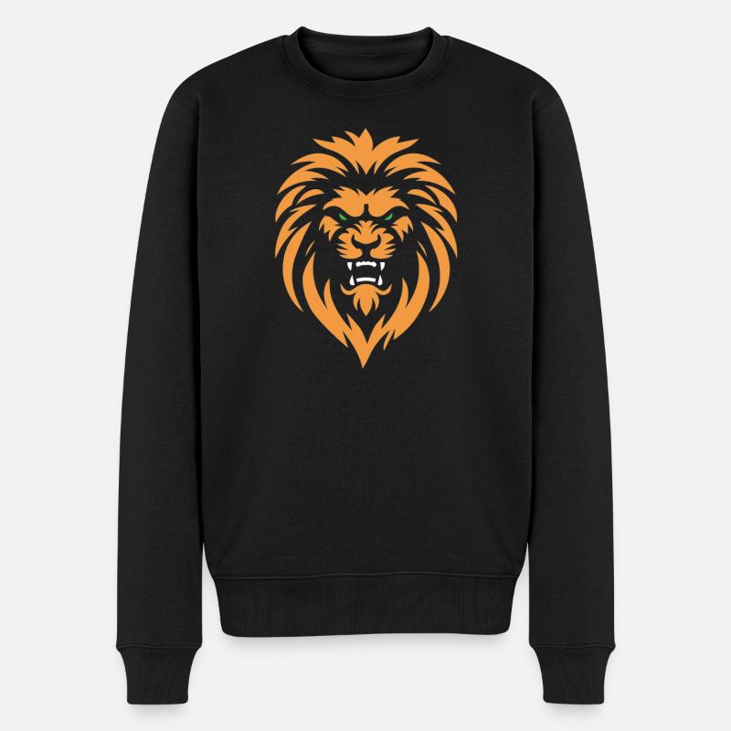 Lion en colère - Pull Premium bio Homme - noir