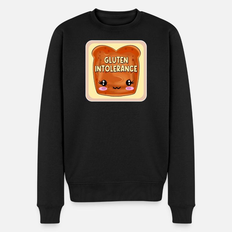 GLUTENUNVERTRÄGLICHKEIT ZÖLIAKIE - Männer Premium Bio Pullover - Schwarz