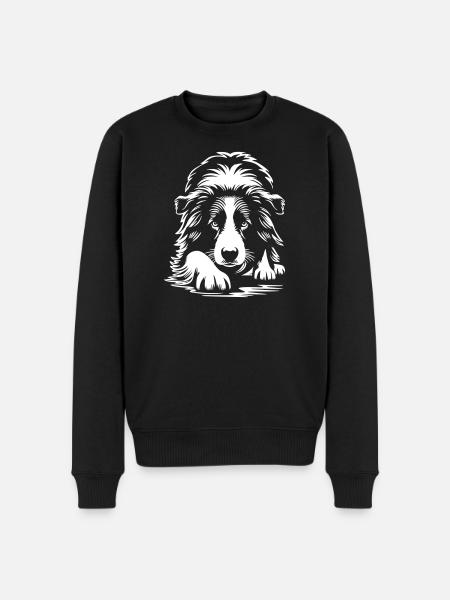 Border Collie "Black Edition" - Men's Premium Organic Jumper - black