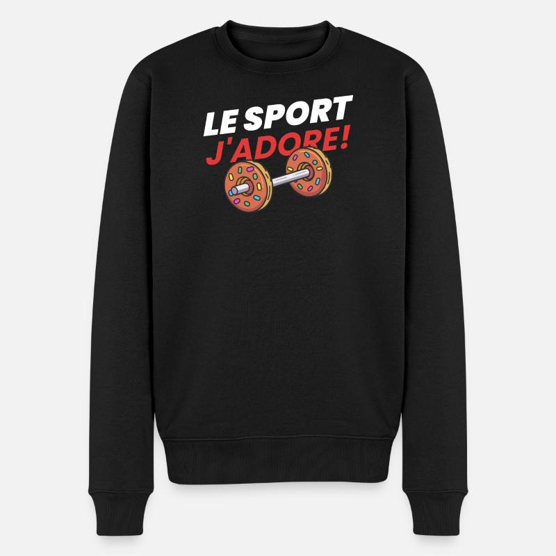 Donut Sport - Männer Premium Bio Pullover - Schwarz
