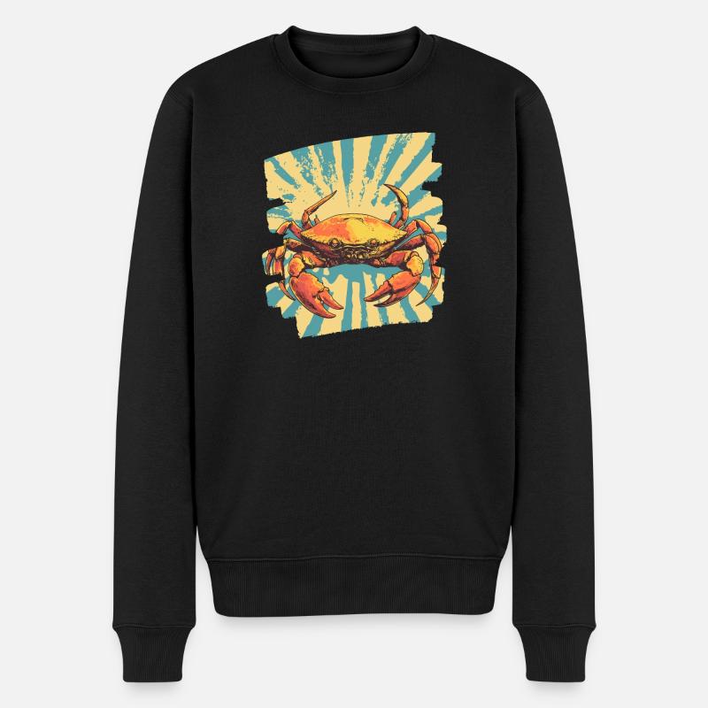Crabe Rétro - Pull Premium bio Homme - noir
