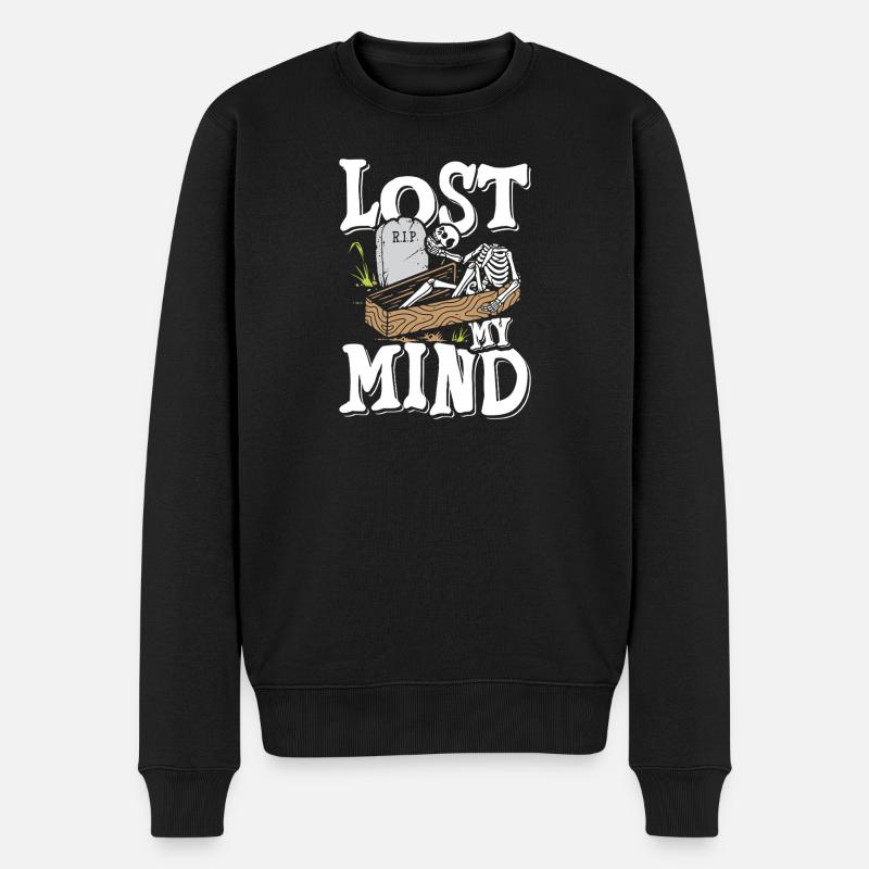 Lost my mind - Männer Premium Bio Pullover - Schwarz