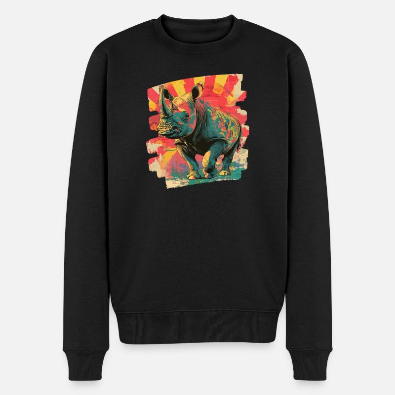 Rhinocéros - Pull Premium bio Homme - noir