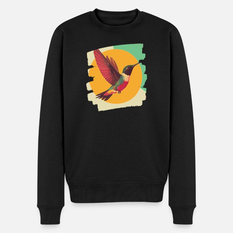 Kolibri - Männer Premium Bio Pullover - Schwarz