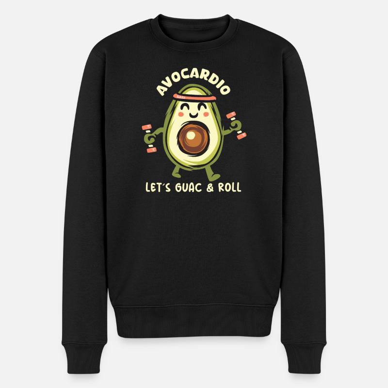 Avocardio – Allons Guac & Roll ! Symbole - Pull Premium bio Homme - noir