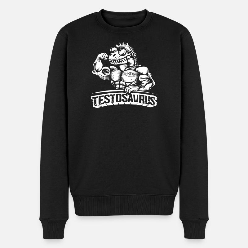 Testosaurus – Le cybersaure musclé - Pull Premium bio Homme - noir