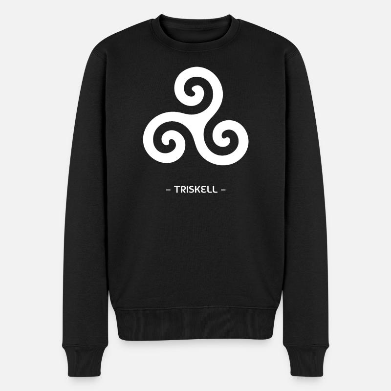 Triskell - Männer Premium Bio Pullover - Schwarz